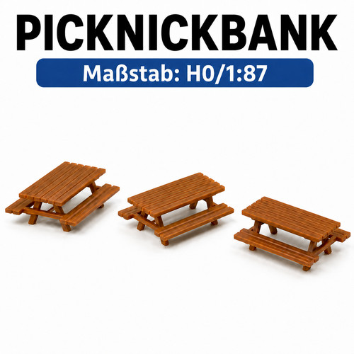 3x picknicktische - ,