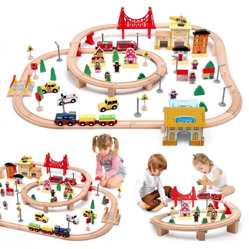 108st holz eisenbahn kinder - 108st,