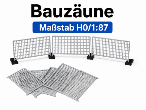10x bauzaun zaun mit - h0, bauzaun/zaun
